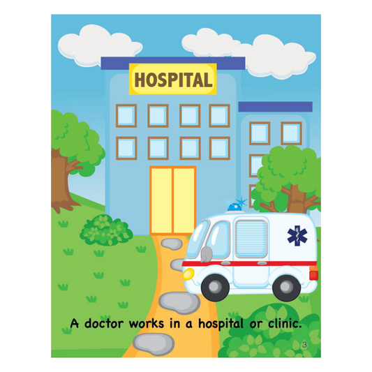 When I Grow Up series by Penerbitan Pelangi - Doctor & Nurse book cover featuring children learning about healthcare and medical professions.
