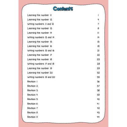 Learning Numbers Book 11-20