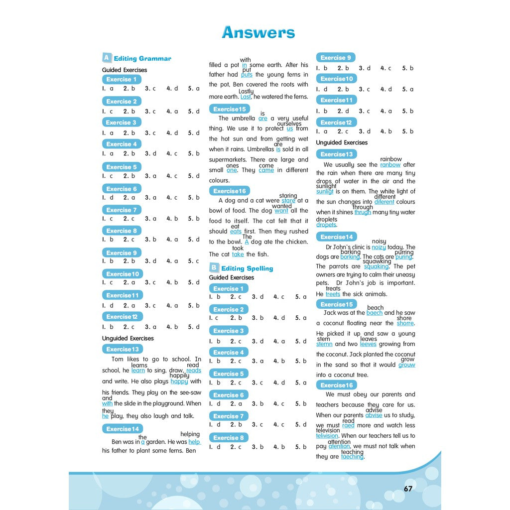 Excel In English - Master Editing Workbook 1