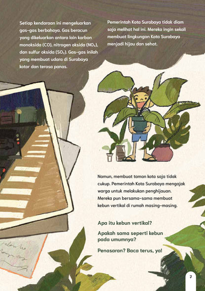 Kebun Vertikal di Kota Pahlawan