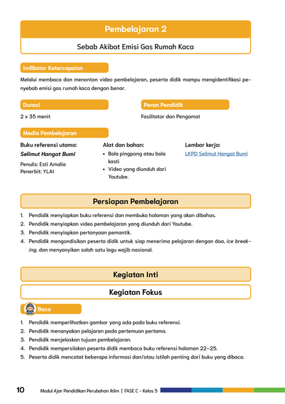 Modul Ajar dan PPIBP Pendidikan Perubahan Iklim untuk Fase C - Kelas 5