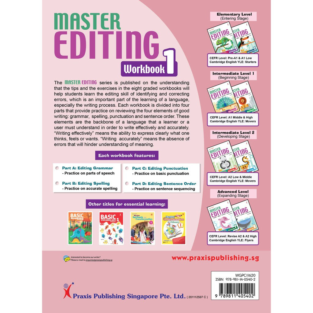 Excel In English - Master Editing Workbook 1