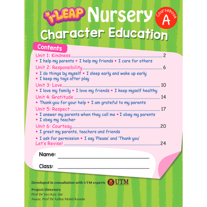 I-Leap Nursery Character Education Book B
