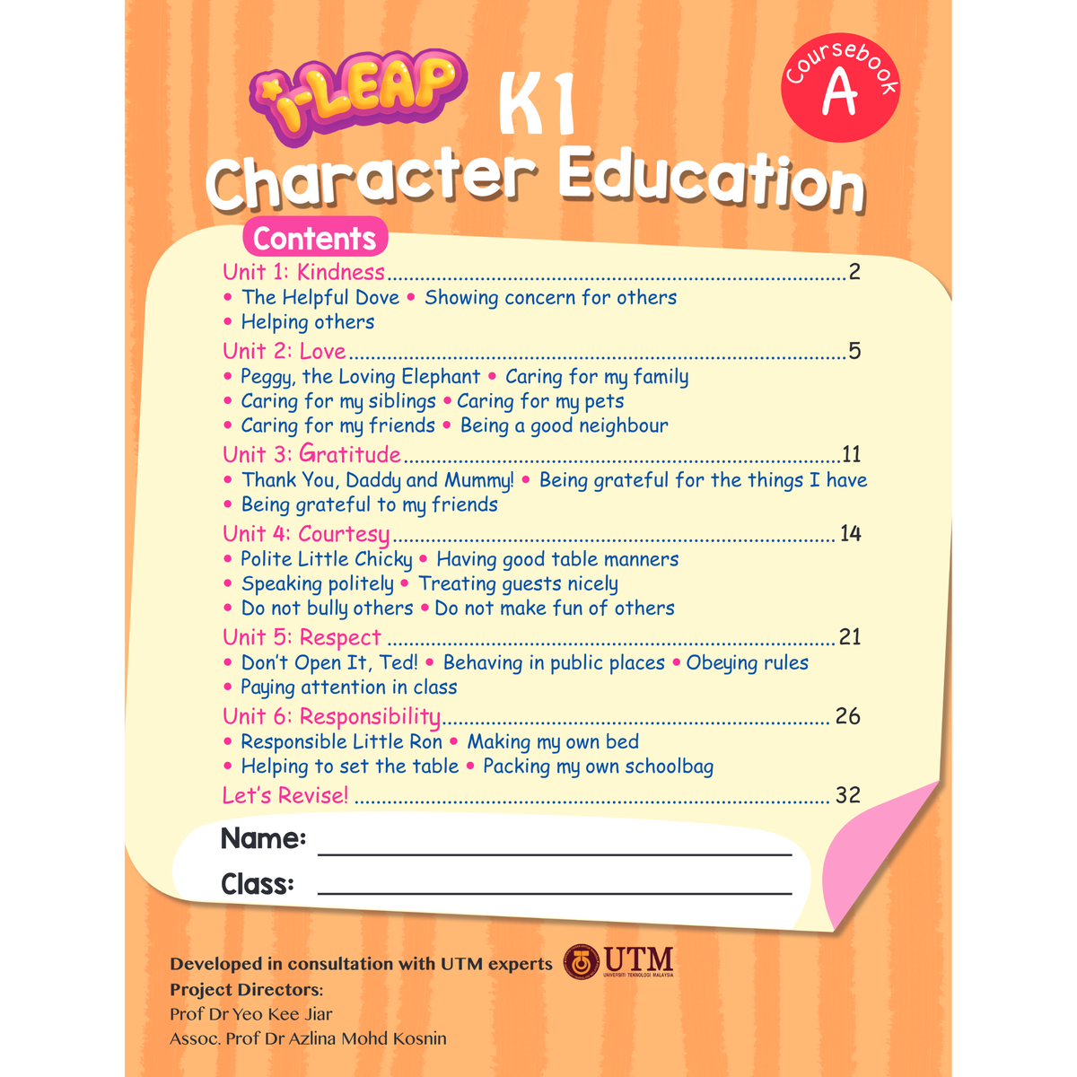 I-Leap K1 Character Education Book A
