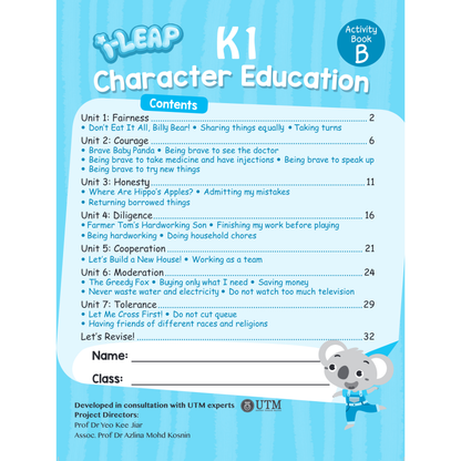 I-Leap K1 Character Education Book A