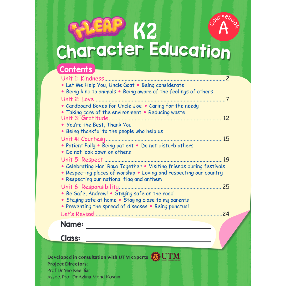 I-Leap K2 Character Education Book B