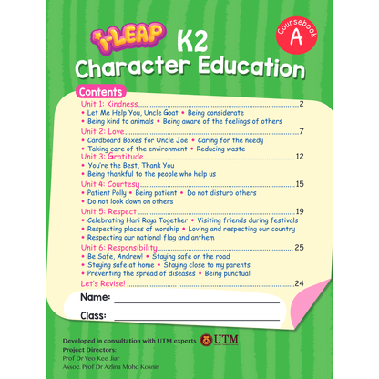 I-Leap K2 Character Education Book B