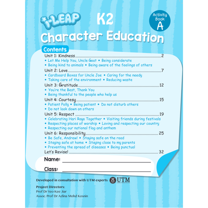 I-Leap K2 Character Education Book B