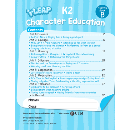 I-Leap K2 Character Education Book B