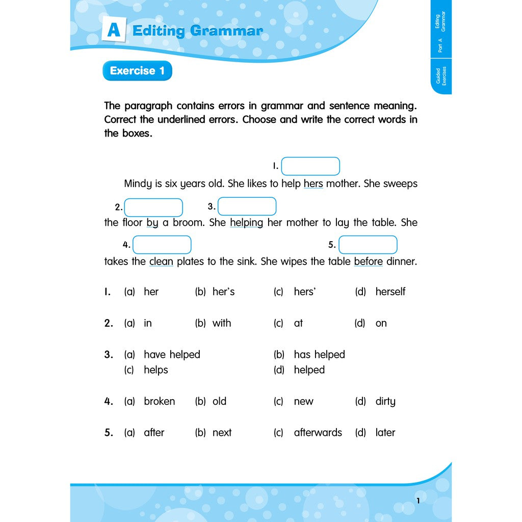 Excel In English - Master Editing Workbook 1