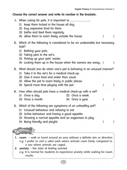 English Comprehension Workbook For Primary 5