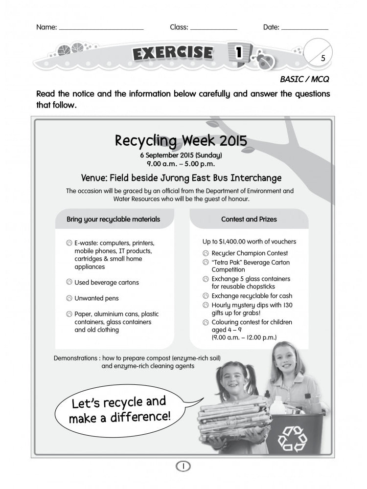 English Comprehension Workbook For Primary 5
