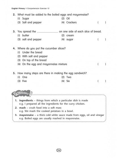 English Comprehension Workbook For Primary 5