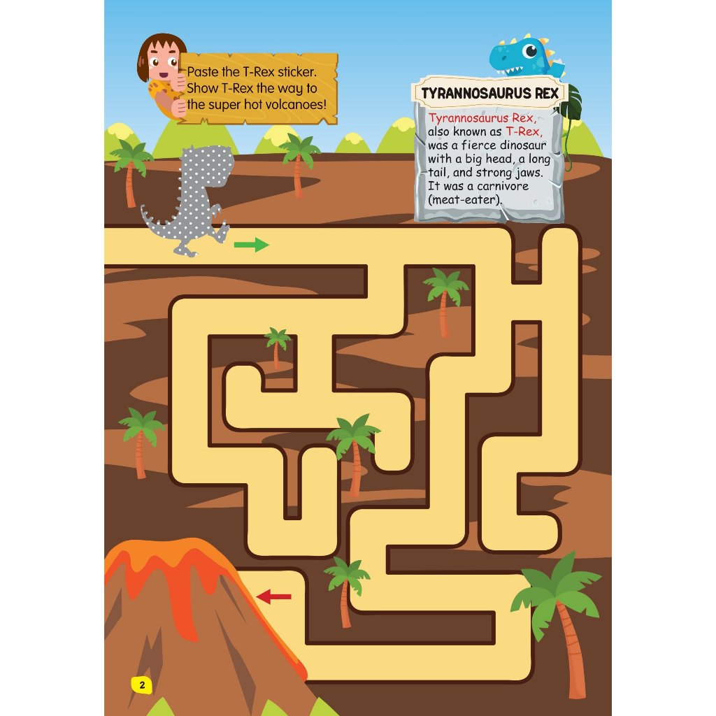 Maze Book - My Dinosaurs & Other Prehistoric Animals Maze Book With Stickers