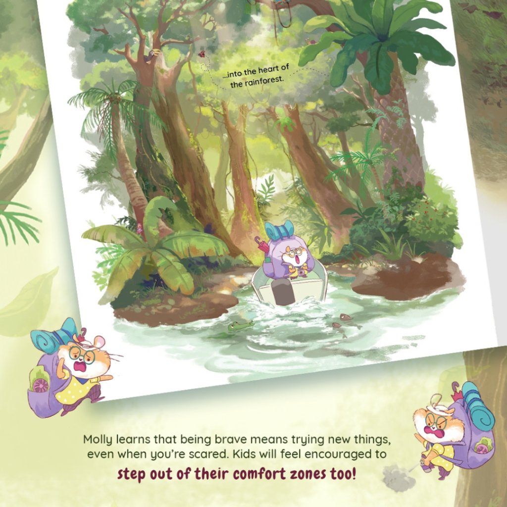 Penerbitan Pelangi Indonesia - Molly Cheeks' Wild Rainforest Surprise | Buku Anak Petualangan | Picture Book Anak | Wizard Within