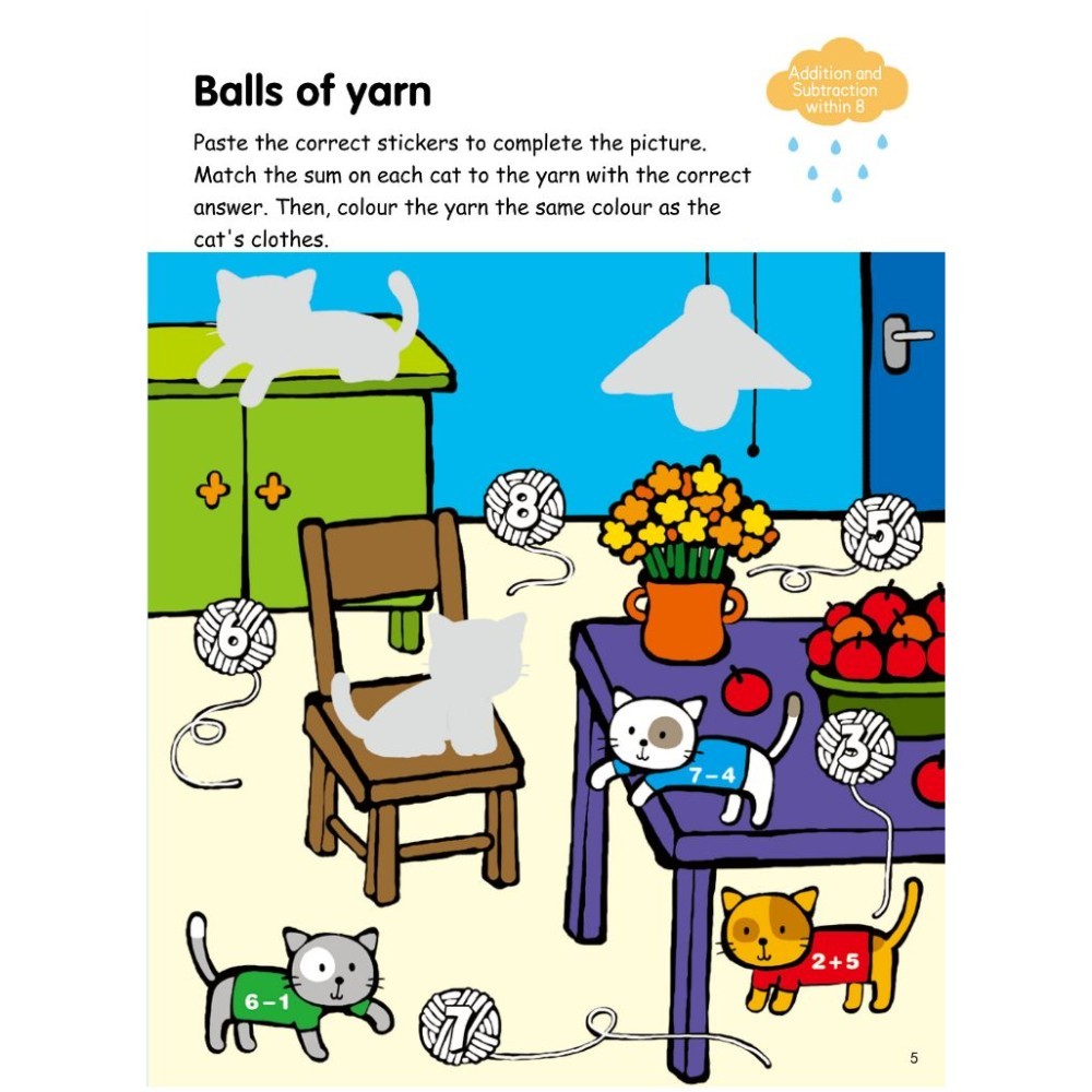 My First Maths Sticker Activity Book 1 (Level 3 Ages 4.5.6)
