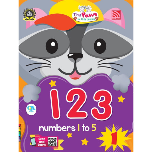 Tiny Paws For Little Learners - 123 ( 1 To 5 ) Book 1