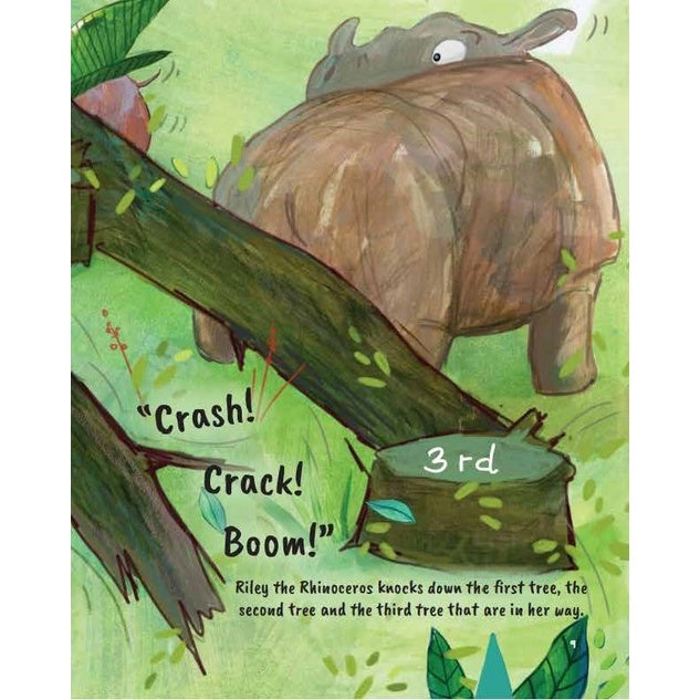 Happy Learning Math Series: Volume 2 : Riley The Rhinoceros Crashes Into The Trees